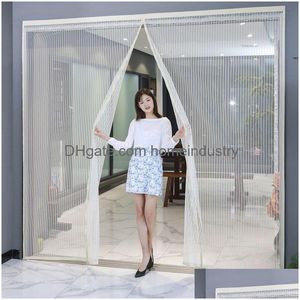 Sheer Curtains Summer Antimosquito Nets Home Garage Entrance Door Curtain Insect Protection Magnetic Sn Mesh Bug Large Size Drop Del Dhc8Q