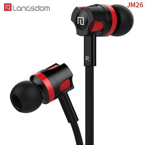 Original Langsdom Wired Earbuds JM26 Kopfhörer Neue Kopfhörer Noise Cancelling Headset mit Mikrofon für Mobiltelefon