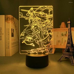 Luci notturne anime LED LIGHT MO DAO ZU SHI PER IL BASSO DECORAZIONE NOTTE NOTURA COMPLETTO COMPLETTO DEI DESCA DESCA LAMPAGGIO 3D MANGA MODAOZUSHI