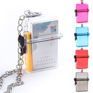 Transparent cigarette case ins style pendant fashion sealed moisture-proof and pressure-proof cigarette cases personality