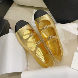 Scarpe da bagno per balletto da donna agnscipelli agnelli rotondi slittamento dorato retrò con designer sandali strass ladies danza da ballo scarpa casual esterna slitta