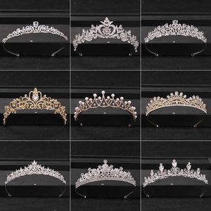 Tiaras Baroque Rhinestone Crystal Crown And Tiara Bridal Hair Jewelry Headpiece Party Tiaras Crowns For Women Wedding Hair Accessories R230306