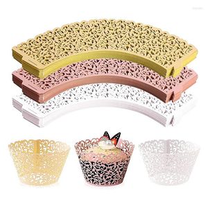 Baking Moulds 150Pcs White Cupcake Wrappers Lace Liners Papers Cups Cases For Wedding Birthday Party Decor