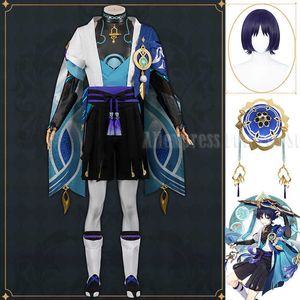 Anime Costumes Scaramouche Kunikuzushi Cosplay Come Cap Wanderer Game Genshin Impact New Skin Wig Cloak Shorts Outfit Eons Adrift Accessorie Z0301