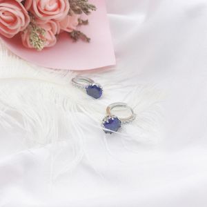 Orecchini a cerchio Arrivo Grande orecchino geometrico femminile di lusso con pietra zircone fiore con scintillante cristallo viola