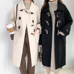 Women's Wool & Blends Autumn Female Coats Overcoat Oversized Capes Coat Winter Cloak Parka Women Jacket Elegant Tweed Outerwear Jackets Blen