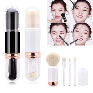 4 in 1 Makeup Brush Beauty Tool Mini Eyeshadow Powder Brush Retractable Portable Makeup Brushes