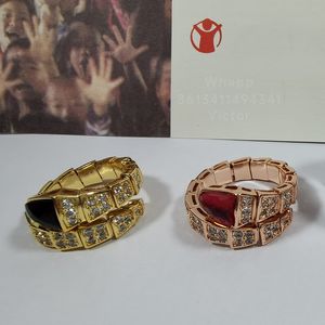 Buigari Serpentine Series Designer Ring For Woman Diamond Gemstone Бесплатный размер настройки Золотой.