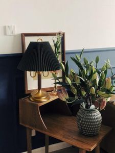 Lampade da tavolo Lampada retrò Cento volte luce di lusso in ottone colore stile cinese decorazione moderna e minimalista comodino camera da letto