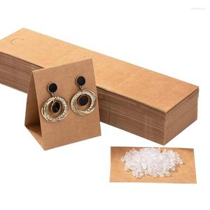 Jewelry Pouches 100Pcs 3D Earring Display Cards For Earrings Necklace And Packaging With 200x Earplug Cardboard
