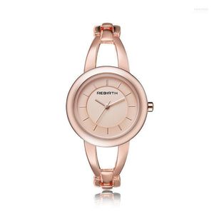 Pulseira Fahion Bracelet Relva vestidos grátis para mulheres aço inoxidável redondo hardlex quartzo relógio fivela de fivela simples stristwatchwristwat