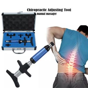 Massaggiatore viso Correttore chiropratico manuale Regolazione della terapia Correzione dell'attivatore della colonna vertebrale 6 livelli Set di pistole per assistenza sanitaria 230303