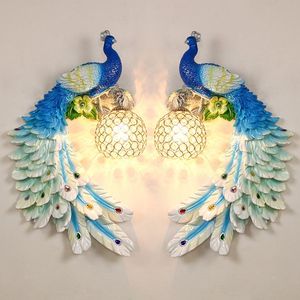 Wandlampen Kreative Pfau Große Kunst Vogel Licht Spiegel Wandlampen Wohnzimmer Schlafzimmer Wohnkultur Leuchten Luminarias