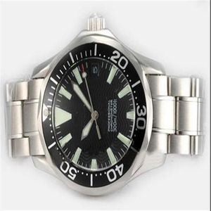 Fashion Black Dial Classic Style Men's Automatic Heruplewatches Rostfritt stål Mens Sea Dive Business Master Watches 002224T