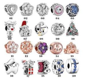 High Quality Sterling Silver Pandora Charm Rose Gold Pumpkin Car Fixed Deduction Hanging Beads DIY Charm Beads Pendant