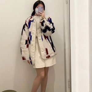 Kadın Ceketleri İki Taraflı Giyim Kadın Dikiş Polar Ceket Erken Bahar Bayanlar Uzun Kollu All-Match Zarif Gevşek Kürklü Dış Giyim Üstleri 230303