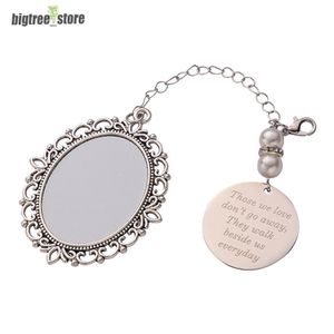 Ciondolo con nappa personalizzato per laurea Ciondolo per foto commemorativa a sublimazione per bouquet da sposa Foto commemorativa fai-da-te per cerimonia di berretto e abito Bianco