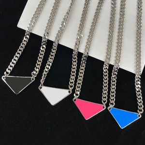 Plane Smooth Colored Necklaces Medium Triangle Solitaire Women Dangle Necklaces Lady Cute Birthday Party Gift Jewelry