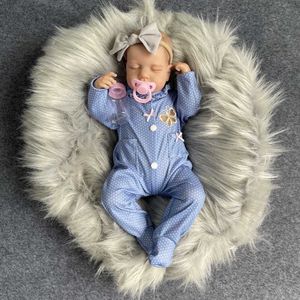 Dolls 19inch Already Finished Painted Reborn Doll Parts Juliette Cute Baby 3D Painting with Visible Veins Cloth Body IncludedL230306