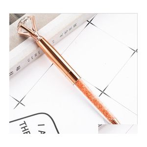 Ballpoint Pens Pen Gift Durable Big Diamond Metal Crystal Creative School Office Stationery Writing Supplies Drop Delivery Business Dhztx