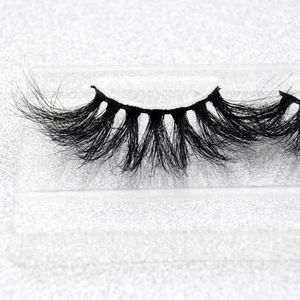 Ciglia finte Visofree 25mm Ciglia di visone 3D Real Handmade Crossing Lashes Individual Strip Thick Lash Fake E83