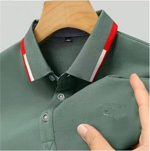 2023 Nowa letnia marka haftowana koszula polo Mężczyźni Hot Wysokiej jakości męskie oddychanie Top Top Business Casual Polo-shirt