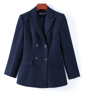 Abiti da donna Blazer Alta qualità Autunno Inverno Formale Blazer da donna Abiti da lavoro da donna con set Abbigliamento da lavoro Uniforme da ufficio 4XL Taglia Pantaloni Giacca 230306