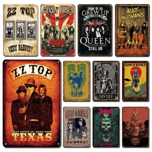 Retro Music Band Poster Metal Plaque Tin Sign Vintage Rock N Roll Plate For Home Bar Decorative Stickers Living Room Wall Decor 30X20cm W03