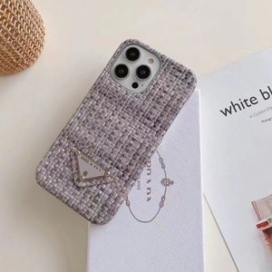 美しいデザイナー電話ケースiPhone 14 13 12 11 Pro Max X XS XR 7 8 Samsung Galaxy S20 S21 S22 S23 Note10 Note20 Plus Ultra Luxury Textile Purse Cover with Logo Packing