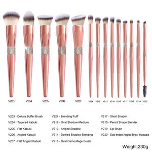 Beauty Items Rose Gold Makeup Brush Custom Logo Free Samples Manufacturers Face Makeup Brush Set SMP20021-12 and 14pcs and UP Bag