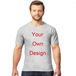 Męskie koszule dostosuj swoją ekskluzywną koszulę design męską Męskie Tshirt Letni T-shirt o modzie szare ubrania