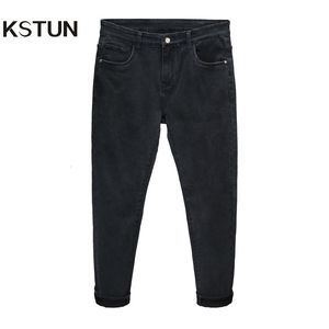 Men's Jeans KSTUN Men Pants Denim Fashion Desinger Slim Fit Black Blue Gray for Man Streetwear Casual Clothing Male 230306