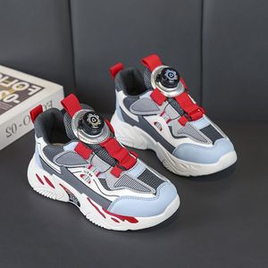 2023 Mode Hotsale Kinderschuhe Rosa Grau Rot Schwarz Grün Frühling Drehknopf Atmungsaktive Mesh Freizeitschuhe Turnschuhe Color78