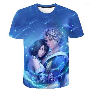 Męskie koszule 2023 Modna Final Fantasy 3D Print T-shirt Summer Cool Man Kobiet Dzieci Krótkie rękawowe topy strejowe ubrania unisex ubrania