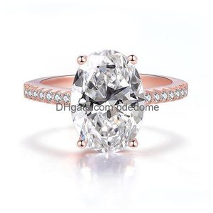 Band Rings Latest Ring Designs 925 Sier Jewelry 18K Plated Rose Gold Cz Solitaire Eternity Diamond Drop Delivery Dhkjz