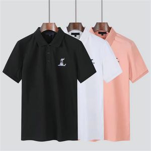 Designer Polo Shirt Menção curta de manga curta letras bordadas