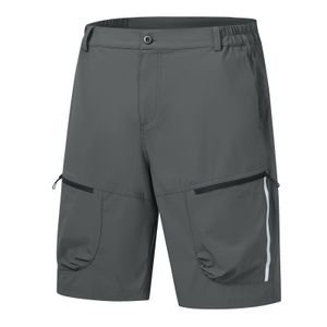 Mäns shorts Men Summer Sport Shorts Waterproof Cargo Shorts flera fickor Elastiska bälte för utomhuscykling som kör campingfiske 230306