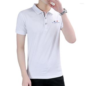 Męskie koszule Summer Men's Men's Projektant Trend Youth Polo Koreańska wersja z krótkim rękawem luźne swobodne topy Harajuku odzież Fashions