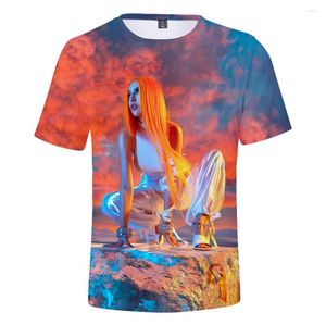 Erkek Tişörtleri Singser Ava Max 3D Baskı T-Shirt Moda Günlük Komik Harajuku Unisex Hip-Hop Kısa Kollu Yuvarlak Boyun Büyük Boy Üstleri