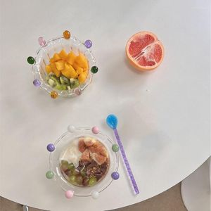 Ciotole Ciotola per caramelle trasparente da 300 ml per matrimoni Uffici a buffet Insalate di vetro ad angolo per feste Frutta