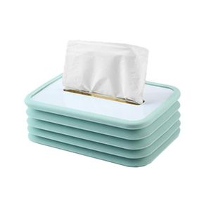 Tissue Boxes Napkins Flexible Portable Car Office Candy Color Adjustable Folding Soft Antifall Home Decoration Box Daily Desk O3173855