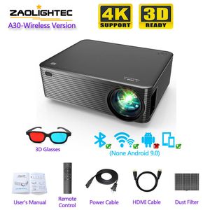 Projektory A30 3D Projektor 1080p Full HD Outdoor Projector Wi -Fi Przenośna wiązka Bluetooth TV duży ekran 4K kino domowe R230306