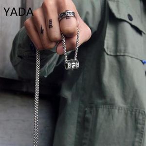 Pendant Necklaces YADA Six-character Mantra Charms Can Turned Presents&Necklace For Men Women Jewelry Punk Alloy Lucky Necklace SE210093