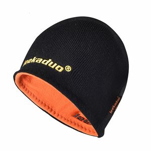 Beanieskull Caps Herrmode dubbelsidig bärbar förtjockad stickad pullover hatt dambrev broderi utomhus varm ski beanie hatt 230306