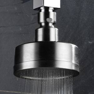 Bathroom Shower Heads 82118mm Stainless Steel Shower Head Bathroom Round Water Saving Pressure Boost Shower Head Nozzle Top Spray Detachable Washable 230303