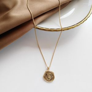 Pendant Necklaces Creative Retro Cartoon Elephant Necklace Korean Fashion Women's Gold Clavicle Chain Elegant Girl Party Jewelry Gift