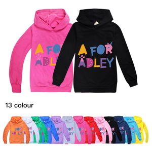 T skjortor pojkar långärmad toppar a för adley flickor hoodies tshirt bomull barn kläder 8 till 12 egirl höst tonårsskjorta 230303