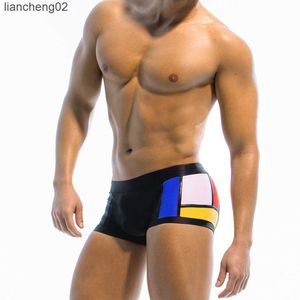 Men's Swimwear UXH Brand Sexy Male Swim Briefs Low Rise Men's Nylon Trunk Swimwear Brief Mens Swimming Surf Elastic Sunga Underpants W0306