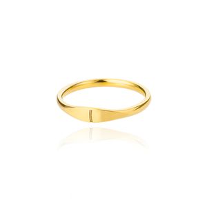 Designer Gold Tiny Inledande brev ringar för kvinnor mode A-Z Letter Finger Par Ring rostfritt stål Ring estetiska bröllop smycken present Bijoux femme ring 566