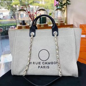 نساء الصيف الكلاسيكي الشاطئ كروس Bag Bag Luxury Luxury Fashion Simple Nylon Contax Shopper Bag Mens Deauvillecanvas سلسلة السفر